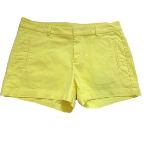 a.n.a. Yellow Twill Shorts Size 6 Cotton Spandex Blend